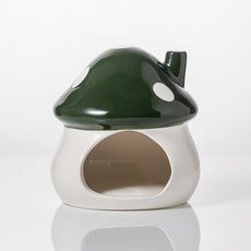 Lanboer 倉鼠蘑菇陶瓷躲藏屋 M, 綠色, 1個
