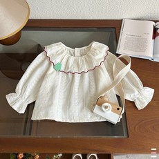 IYUMON 女童用 Hamilu 鏤空領長袖上衣