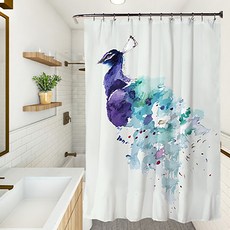 마켓에이 유니크 에니멀픽쳐 샤워커튼 YL006 165 x 180 cm, 1개, 멀티(혼합)컬러