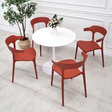 비에프컴퍼니 피너트 체어 개당 4kg, 레드, 4개