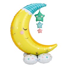 Wow Party Korea Airloonz 月亮與星星氣球, 混合色, 1個