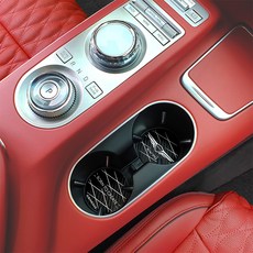 REX.D 3D金屬前排杯架內裝飾條2件組, 黑色, Genesis GV70 2021