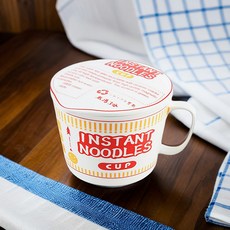 MaguWagu Jepi 帶手把泡麵碗 1L HTC532, 1個, 紅色