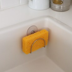 Ram's Home 簡約不鏽鋼菜瓜布架 吸盤式, 單一顏色, 1個