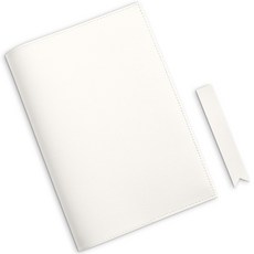 소이믹스 러브썸 가죽 북커버 + 북마크 세트 베이직 M, 아이보리, 1세트