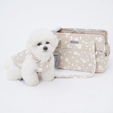 레드퍼피 반려동물 물오름달 이동가방, 베이지, 1개