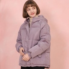 Paperments 女款Windy Day粉彩寬鬆連帽鋪棉外套 13575