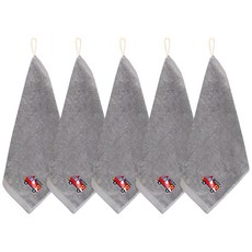 Towelist 汽車卡通掛式毛巾, 現代灰色消防車, 1組