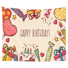 스타 벌스 데이 파티 배경 천, TYPE 06