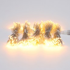 LISHIN Vitson Wonha 聖誕樹燈 LED 樹燈 300燈 可連接型 DC24V 整流器另售, 1個, 黃光(透明線)
