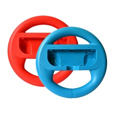 Switch瑪莉歐賽車遊戲汽車方向盤 紅色+藍色, 單品, 1組