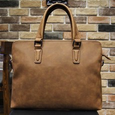 男款復古手提包, 棕色的