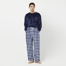 JAJU 男士超細纖維格紋九分睡褲