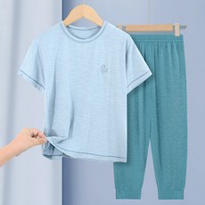 woojooi 兒童低年級每日涼感短袖居家服上下套裝