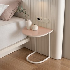 리바트 에스테틱 침대 사이드 스틸 협탁 방문설치, 시 토드 핑크, 1개