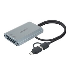 Coms USB 3.2 Gen2 CF Express Type B 和 UHS-II SDXC SDHC 雙槽讀卡機, 灰色, FW527