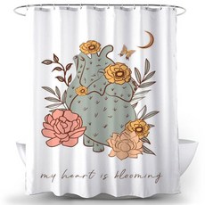 花朵龐克風浴簾 TYPE2 100 x 180 cm, 1個