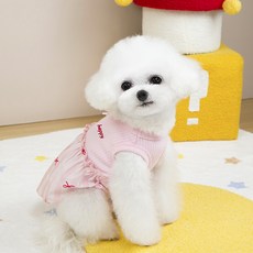 PASTEL PET 寵物小巧蝴蝶結洋裝, 粉紅色, 1個