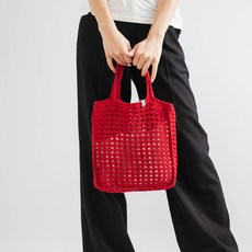 yarna 올리오 봉봉 네트백 DIY 패키지 실 4p + 돗바늘, 730 리얼레드(실), 랜덤발송(바늘), 1세트