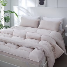 소하임 차렵이불 + 통세탁 솜베개 + 사계절 토퍼 세트