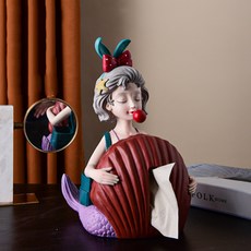 JCP 泡泡美人魚面紙盒架, 紅色