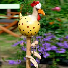 回答雞雕像花園裝飾品黃色, 黃色