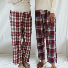 TERRAWOOD 經典棉質刷毛格紋睡褲2件組