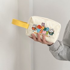 Legend C 大手提把大容量卡通燈芯絨手拿包