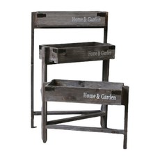 3구 접이식 화분정리 오거나이저 랙 YT_RA1411, 진그레이, 3단