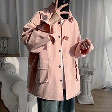 남성용 간편한 캐주얼 투포켓 남방 재킷
