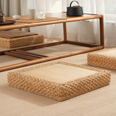 手工方形王骨藤編坐墊