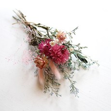 THE VOM 蠟菊與尤加利混合乾燥花束, 粉紅色