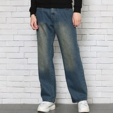 위드진 남성용 세미 와이드 데님 팬츠