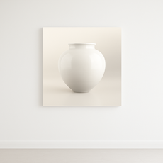 Happi Jeong月瓶帆布相框室內裝飾畫+原木相框組, 單一顏色