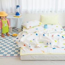 shez Home 韓國製 嬰幼兒人造絲水洗夏季涼被/墊, 蠟筆白