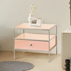 윌로우 저스틴 협탁 605 x 515 mm 방문설치, 핑크, 1개