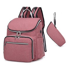 Starbean 帆布大容量後背包, 粉色