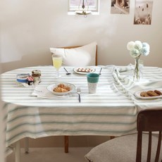 BELLELIFE Flow 餐桌布, 薄荷綠, 1個, 4人座(100 x 160 cm)