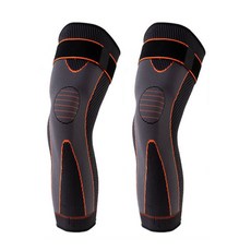 I Love Fit 長版運動護膝, 橘色, 2個