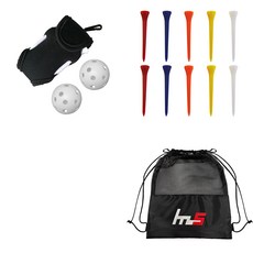 NAYASTYLE 高爾夫球袋 + 塑膠高爾夫長球釘 10p + 球袋套組, GFYP-134-3+167-3PU