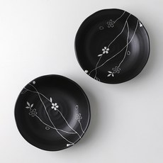 Roco Living 藤蔓花紋小菜碟, 黑色, 2個