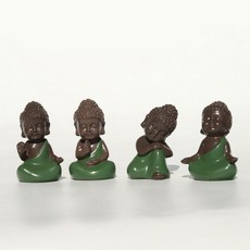 Nature Goods迷你佛像公仔 4種組, 混色