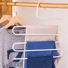 라라미즈 S자 바지걸이 B04, 화이트, 5개