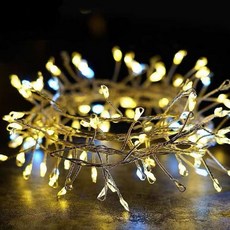 21C Trend 8種模式 USB款 裝飾 室內 燈串 小米 蜈蚣燈泡 1000燈 25m, 黑線 + 黃色, 1個