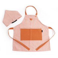 semoms 兒童Little格紋圍裙+頭巾組 鬱金香