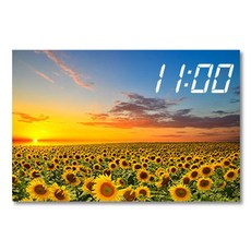 홈마인 캔버스 프린팅 액자 시리즈 LED 시계 해바라기 풍경 600 x 400 mm, 7