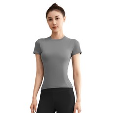 PEONIST 女款圓領修身運動短袖T恤