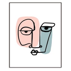 추상 일러스트 그림 인테리어 액자 IDP-051, 엣지 블랙