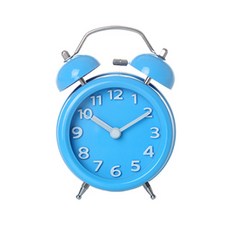 迷你圓形彩色鬧鐘, 藍色