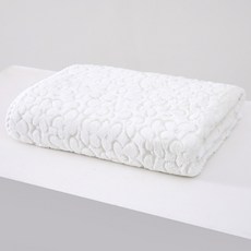 소니오 플라워 소프트 샤워 바스타월 300g 폴리에스테르사, 01 화이트, 1개